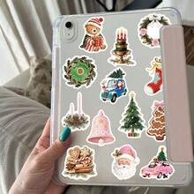 100Pcs Cartoon Christmas Stickers Cute Merry Christmas Stickers Christmas Decor Cute Christmas Party Gifts Stickers Stickers For Water Bottle, Hydroflask, Guitar, Luggage, Phone, Case, Laptop, Skateboard, Gift - AC - View 7