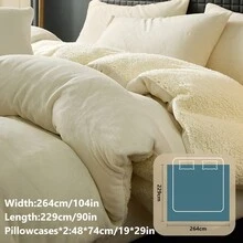2/3pcs Duvet Cover Set, Winter Warm, Ultra-Soft, Fluffy, Crystal Velvet, Anti-Static, Skin-Friendly, Fade-Resistant, Fits Twin/Full/Queen/King Size, Machine Washable For Bedroom Home And Student Dorm, Luxury Bedding Set, Autumn Decor, Winter Decor