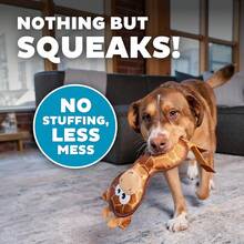Outward Hound Fire Biterz Giraffe Firehose Plush Dog Toy, Brown, Medium - 棕色長頸鹿 - 查看 8