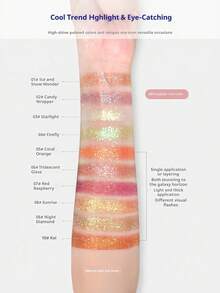 NOVO Sombra de ojos monocromática brillante, de textura cremosa, de larga duración, fácil de aplicar, iluminador, adecuado para uso diario, vacaciones, graduación, fiesta, maquillaje de escenario, festival de música - 01# Hielo y nieve - Ver 3