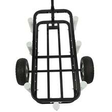 Black Fishing Roller Car Beach Fishing Cart W/ Anti-Skid Wheel For Fishing, Traveling, Shopping, Moving, Camping - màu đen - Xem 9