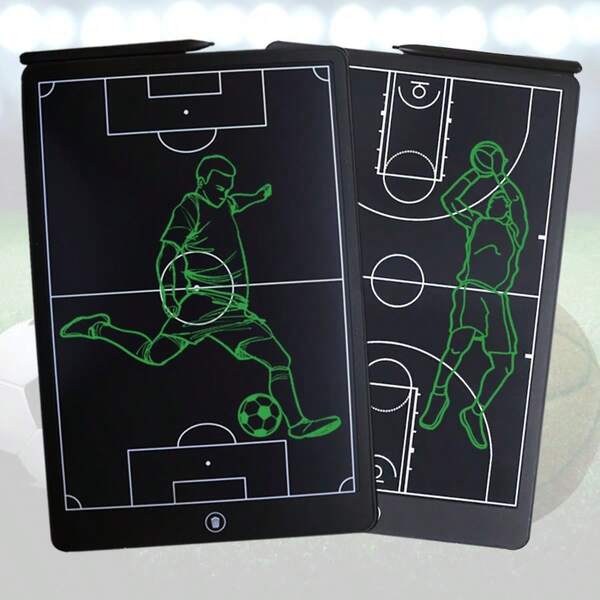 8.5/16-Inch LCD Electronic Football Tactics Training Board, Basketball Tactics Board, Digital Strategy Marker Board, Football Dedicated Teaching Blackboard, With Pen, Reusable Dustless Ink-Free Football/Basketball Tactics Board, Suitable For Sports Football And Basketball Training, Strategy Planning, Christmas/Birthday Gift For Football And Basketball Players And Sports Enthusiasts