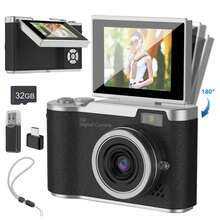 儿童相机，可充电儿童相机数码相机，适合 6-12 岁女孩生日圣诞节儿童玩具礼物自拍儿童相机，1080P 高清屏幕，数码相机 8 倍数码变焦相机，适用于 Vlogging 可充电相机摄影专业相机，适合青少年 - QJH-LK-003-相機 - 查看 24