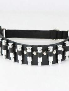 1pc Women Punk Bullet Decorative Sexy Leg Ring Thigh Garter Belt Clothing Accessory Leather Harness Leg Strap Halloween Cosplay Props - màu đen - Xem 3