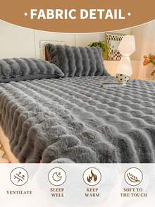 1 件法兰绒床笠、床上用品、舒适家纺、柔软舒适的床垫套、纯色床单、深口袋、仅床单（不含枕套）、可机洗、床上用品礼品、适合双人大床、特大床、适合秋冬季、房间装饰、冬季装饰 - 灰色 - 查看 8