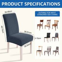 YSTYLE 2/4/6 Piece Stretch Chair Covers With Backrest, Stretch Chair Covers For Living Room Kitchen, Universal Stretch Chair Covers, Modern Cat Scratch-Resistant Chair Covers - Dark Grey - View 5