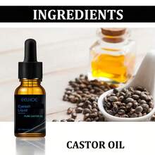 EELHOE Pure Castor Oil Eyelash Serum 0.34oz, Daily Moisturizing & Conditioning Lash Treatment With Easy-Apply Brush, Waterproof Formula In Elegant Black Dropper Bottle, Suitable For Daily Care And As A Thoughtful Gift - 黑色 - 查看 8
