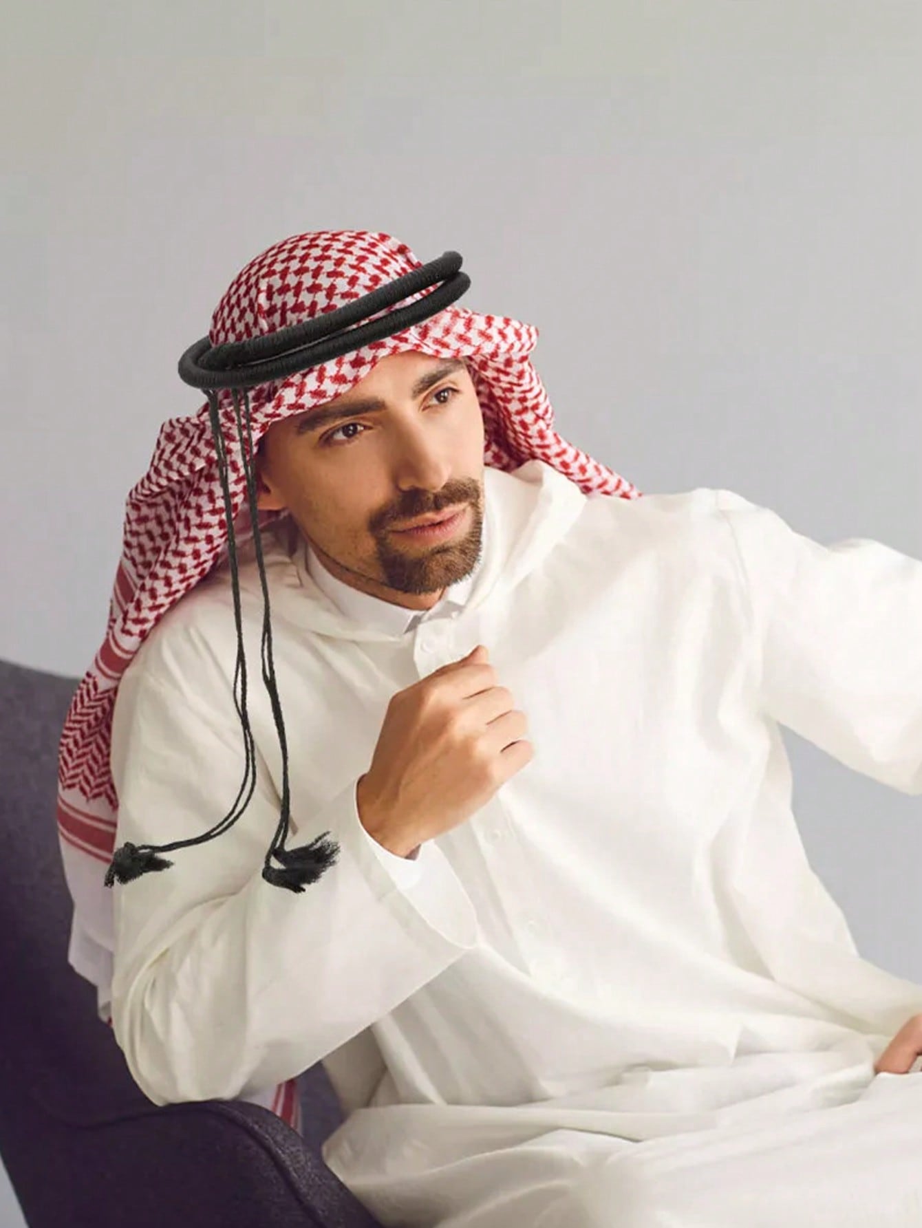 وشاح رأس رجالي عربي، طربوش سعودي، كوفية عربية، لفا...