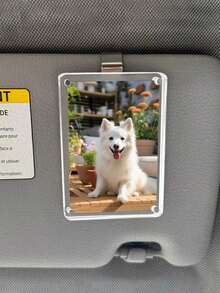 1pc/2pcs/3pcs/4pcs/5pcs New Magnetic Photo Clip For Car Sun Visor, Universal Acrylic Fridge Magnet Transparent Magnetic Instant Photo Frame, Car Sun Visor Photo Frame Clip, Personalized DIY Car Decor Photo Frame, Couple Gift, Pet Family Memorial Photo Frame Clip, Holiday Gift, Multiple Sizes Available - White - 查看 3