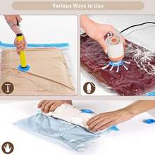 RAF Autumn/Winter Clothing Storage Electric Vacuum Pump, Portable Design With 2 Functions: Suction Pump/Air Pump, Suitable For Home Clothing Storage And Outdoor Travel Clothing Storage. Valentine's Day And Christmas Gift Special (Requires 6 AA Batteries)