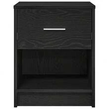 vidaXL 2 Stück Nachttische mit Schublade, schwarz, 40x34x50 cm