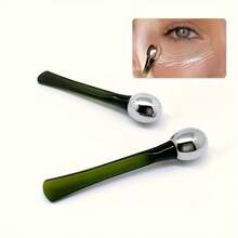 HH Eye Massage Roller - Fragrance-Free Skincare Tool, Relieves Puffiness And Dark Circles, Non-Electric Facial Massager, Soothing Roller Design, Promotes Blood Circulation, Durable Plastic Material, Ergonomic Grip, Smooth Operation - Màu trắng - 1 chiếc - Xem 5