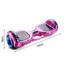 PORIYA Electric Hoverboard Bluetooth Self-Balancing Scooter 350W Motor LED Lights & Built-In Speaker Portable Design With Smart Gyroscope Control Perfect For Kids & Adults - Màu tím - Xem 2