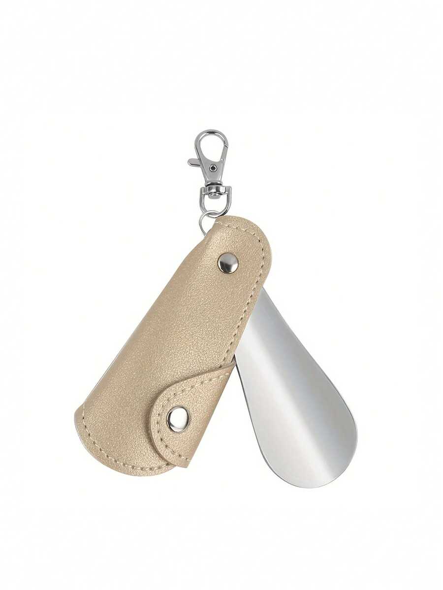 1pc Portable Foldable Mini Shoe Horn, Suitable For Home And Travel Use, Perfect Gift, Fashionable Compact Design
