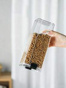 1 szt. / 2 szt. Pojemnik na karmę dla zwierząt, słoik do przechowywania karmy dla kotów, 3000 ml / 2500 ml / 1750 ml pojemnik do przechowywania karmy dla kotów lub psów, szczelna i odporna na wilgoć pokrywa z wagą, wygodny do dostarczania karmy dla zwierząt w razie potrzeby, głównym celem jest zapobieganie wilgoci karmy dla kotów/psów i powstrzymywanie zwierząt przed kradzieżą karmy, ułatwiające przechowywanie karmy dla zwierząt. Domowe pudełko do sortowania i przechowywania karmy dla zwierząt