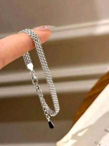 1pc Luxury Rhinestone Vintage Palace Style Strap Bracelet, Retro Minimalist Niche Design Satin Bracelet