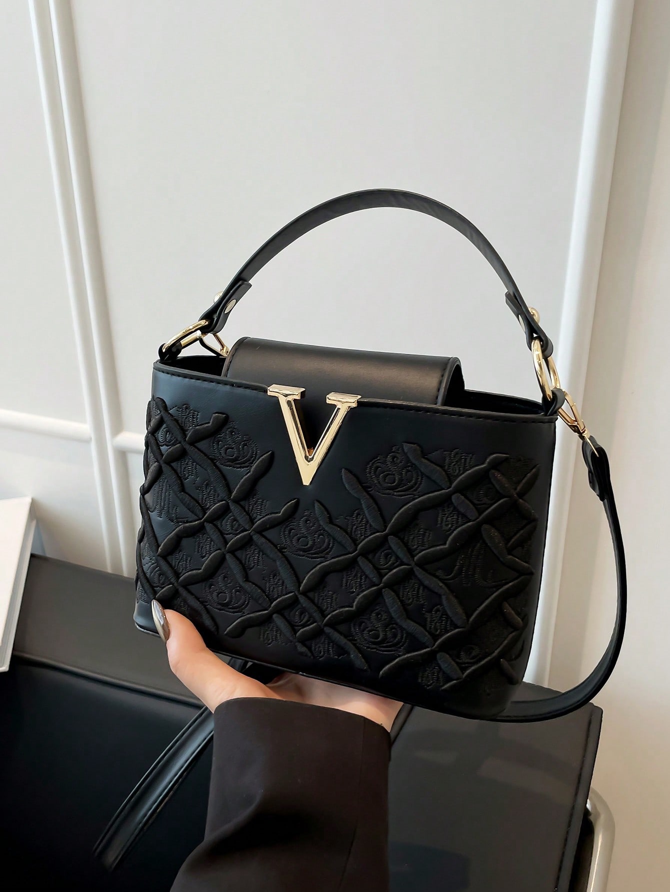 حقيبة يد صغيرة متعددة الوظائف من قماش PU مقاوم للم...