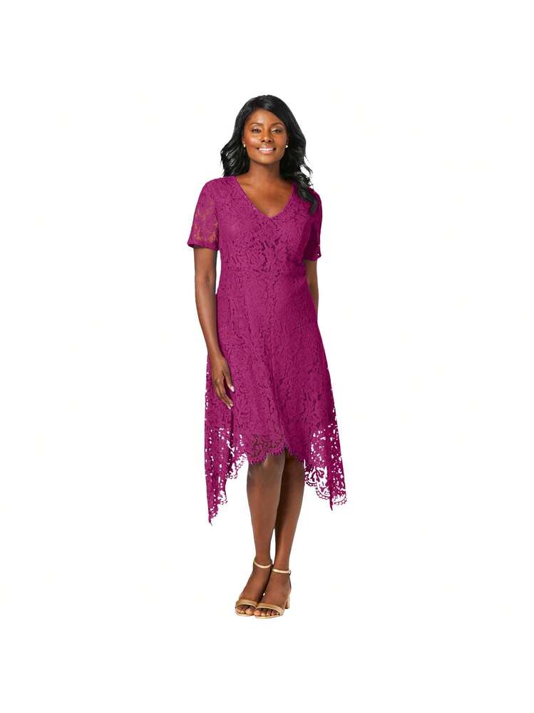 chinese dress ladies Jessica London Women's Plus Size Lace Maxi Dress