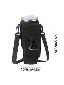 1pc 40oz Car Cup Sleeve, Vehicle Insulated Tumbler Cover Featuring Black Towel Embroidery,And Crossbody Strap For Ice Bucket Mug – Adds A Touch Of Ceremony To Every Drink! Not Directly Food Contact,Compatible With Stanley,Reusable Sleeve With Phone Pocket And Adjustable Shoulder Strap - Fits 40/30oz Cups, Durable & Scratch-Resistant Design, Keeps Drinks Hot Or Cold, Perfect For Outdoor Camping Fitness Travel Sports Water Bottle Holder - Multicolor - View 11