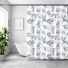 Cortina Baño Ducha, Cortina Ducha, Cortina de Ducha, Impermeable, diseño impreso Ideal para proteger baños Material plástico Duradero y duradero Variedad de estilos para evitar la acumulación de moho, patrones como plantas, burbujas, duchas, etc., impermeable y lavable a máquina Tela de PVC , tapa de ojal, cortina de ducha tejida sin forro para decoración de baño tela de poliéster impermeable y lavable a máquina. - Multicolor - Ver 2