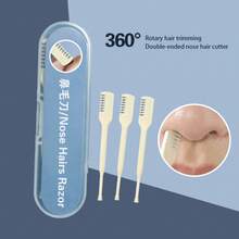 1pc Portable Manual Nose Hair Trimmer Double Head Nose Hair Trimmer Clipper Cutter Nose Hair Removal