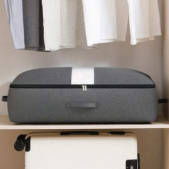 1 件床下收纳袋，透明窗口，带手柄，大容量，用于存放衣服、被子、毛毯，可放在床下、衣柜、架子上、柜子里