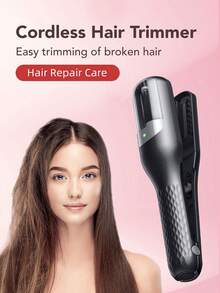 قاطع أطراف الشعر اللاسلكي، قاطع أطراف الشعر المشقوق الأوتوماتيكي، إزالة الشعر التالف وإصلاحه، أداة مريحة لتقليم أطراف الشعر الجاف والتالف والهش للنساء، مناسب كهدية عيد، سعة بطارية 500 مللي أمبير