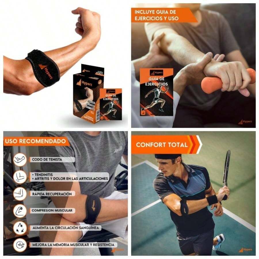 - Codera para Epicondilitis Codera Tenista Codera Ortopdica Codera para Codo de Tenista, Banda Epicondilea Banda para Codo de Tenista Soporte Codo de tenista Codera tendinitis Padel Accesorios - inicial - Ver 1