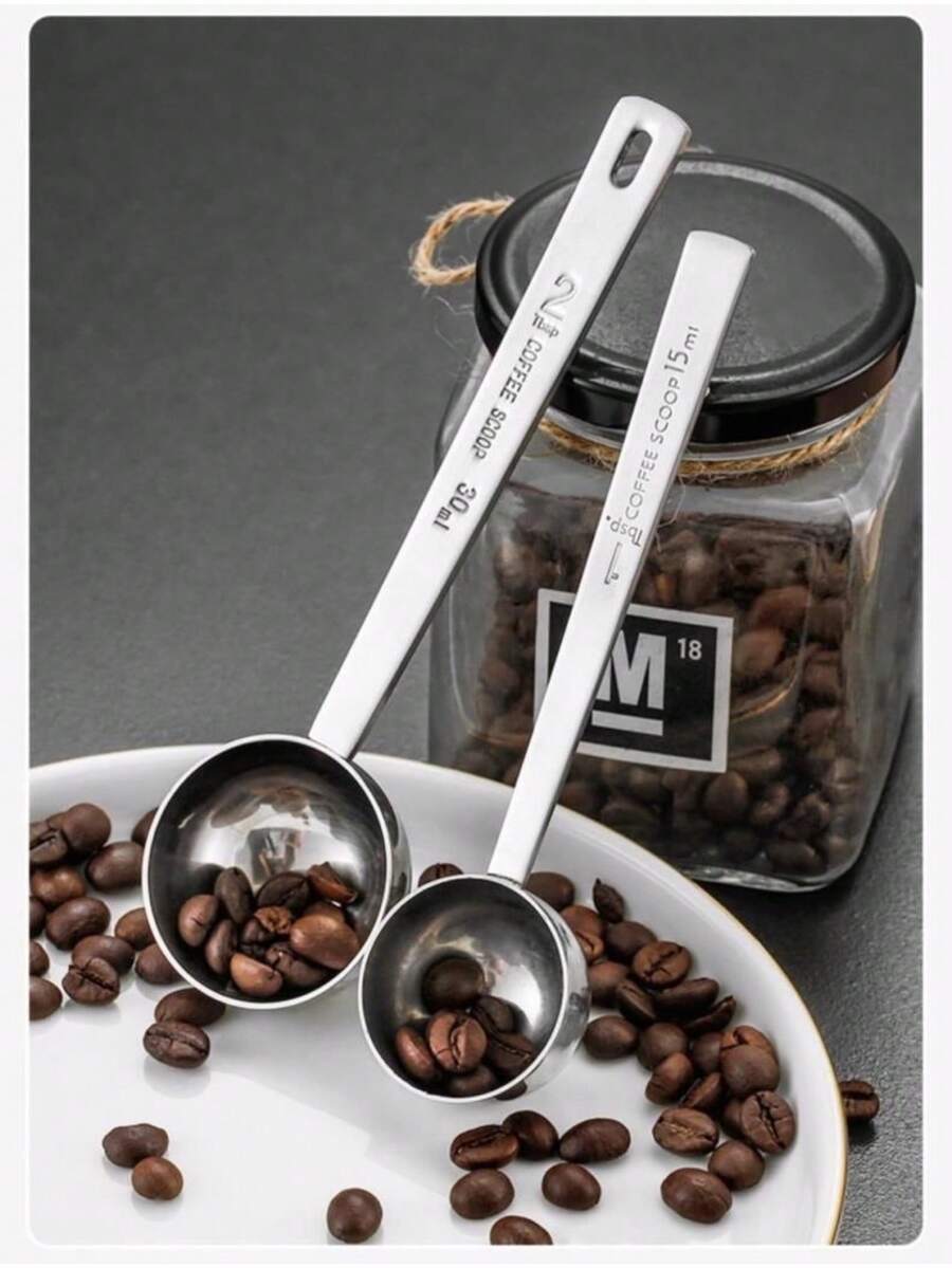 1 件咖啡勺 - 耐用且易于清洁的厨房用具配件 - [銀色] - 查看 1