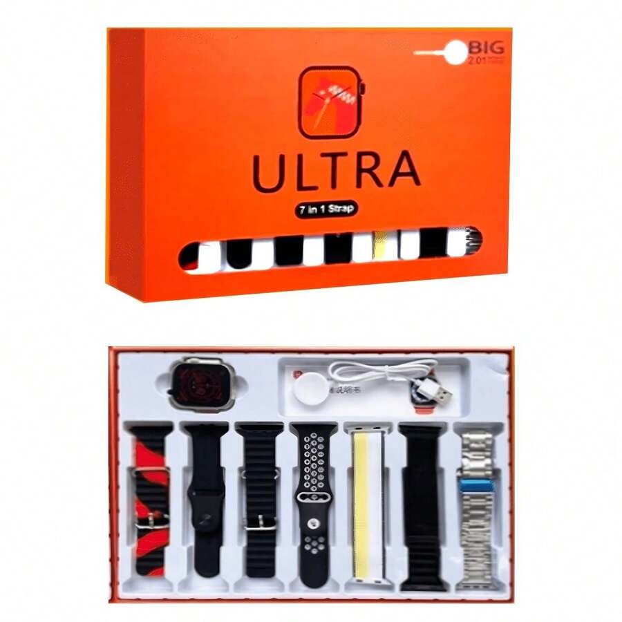 Reloj inteligente,straps monitoreo de salud carga inalámbrica de llamadas Bluetooth Smartwatch - Negro - Ver 1