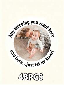 12/24/36/48 pièces Autocollants photo personnalisés, autocollants de mariage, étiquettes photo, autocollants de fête d'anniversaire, personnalisés, étiquettes de célébration, autocollants photo personnalisés pour anniversaires, Saint-Valentin, Fête des mères, anniversaires, Journée des enfants, Fête des pères, remises de diplômes, mariages, pendaison de crémaillère et autres occasions, convenant aux écoles, maisons, bureaux, multifonctionnels, décoratifs, réutilisables