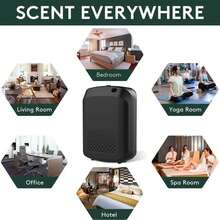 Home Fragrance Machine, Hotel Collection Smart Diffuser With Cold Air Technology, 400ml Waterless Oil Diffusers For Large Rooms, Spas, And Offices, 93m² Coverage. - Black - View 3