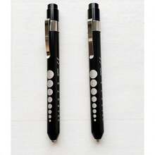 2pcs/3pcs Medical Pen Light, Reusable LED Medical Pen Flashlight With Pupil Scale Measuring Tape And Ruler For Nursing Students, White Light, Warm Light For Nurses, Students, Doctors Daily Use Pocket Nurse Aluminum Pen Light ,Dry Battery Power Supply(Batteries Not Included),Birthday Gifts, Graduation Season Gifts