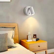 Kit Of 2 Wall Sconces For Bedroom Wireless Rechargeable Magnetic Reading Led Night Light - White - View 4
