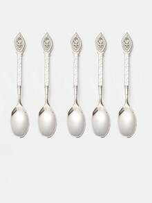 1/5/10 Piece Set Of Gift Crafts, Vintage Alloy Coffee Spoons, Ice Cream Spoons, Jam Spoons, Carved Dessert Spoons, Dining Utensils - Multicolor - View 6