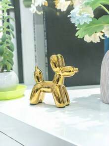 Tượng chó bong bóng dễ thương, vật trang trí bàn làm việc cho phòng khách, tượng điêu khắc động vật nhỏ hiện đại thủ công, đồ trang trí nhà cửa. - Nhiều màu - Xem 6