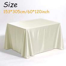 1 Khăn trải bàn Giáng sinh bằng vải satin ngà thanh lịch, Khăn trải bàn hình chữ nhật bằng vải satin polyester có thể giặt và tái sử dụng cho đám cưới, sinh nhật, nhà hàng, tụ họp tại nhà, tiệc ngoài trời, khăn trải bàn, trang trí bàn, khăn ăn tiệc Giáng sinh - Ngà voi - Xem 16