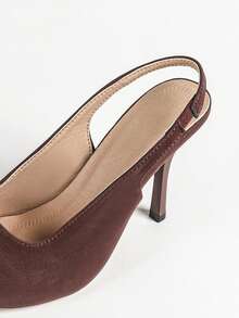 Elegante spitze Rückenfrei High Heel Schuhe, modisch für formelle Anlässe, Dates, Partys und leichte gesellige Ereignisse. Erhältlich in Weinrot, Schwarz und Weiß.