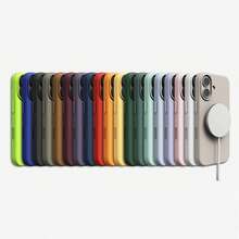 Elago High Quality Magnetic Liquid Silicone Case For IPhone 17, Compatible With MagSafe, Liquid Silicone Material, Protective Cover, Shockproof, Slim Phone, Fashion, Velvet - For Men, For Women, Luxury, Fashion, Minimalist - 午夜綠 - 查看 1