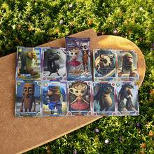Juego de cartas de colección de dibujos animados divertidos de la serie de batalla de estilo anime "Reencarnación de la vena cerebral italiana Reencarnación Shar/Tararo", con cartas impresas con láser brillante en la parte inferior, juego de cartas estratégico, regalo significativo para amantes del anime, empaque exterior aleatorio - Multicolor - Ver 8