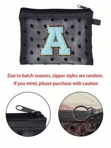 Mini Portable Mesh Medicine Bag, First Aid Kit With Blue Towel Embroidered Letters A-Z, Medical First Aid Kit, Outdoor Household Medicine Pill Storage Bag, Travel Storage Bag, Makeup Bag, Cosmetic Bag, Vacation Storage Bag, Skincare Bag, Lip Oil Storage Bag, Mother's Day Gift, Birthday Gift, Bathroom Storage, Student Dormitory Wash Bag, Gifts For Wives, Family, And Friends, Make Up Organizer - Multicolor - View 9