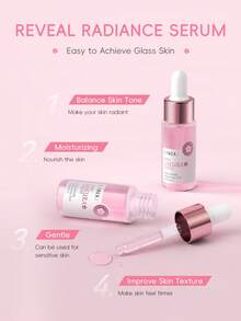 5 Pcs Deep Nourishing LAIKOU Japan Sakura Facial Serum, 17ml Skin Rejuvenation Face Essence Shrink Pores Facial Treatment Gift For Women, Mom, Wife, Sister, Teen, Girl Friend Skincare Spa Mother's Day - 5pcs - 查看 3
