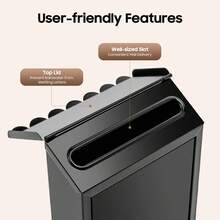 Wall-Mounted Top Lid Modern Letter Box  Equipped Lock And Two Keys Mailbox Letter Box - Black - View 4
