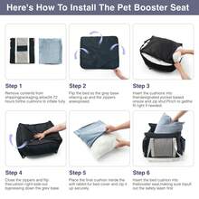 HAZOOWILL مقعد سيارة محمول للكلاب والقطط - حامل حيوانات أليفة للسفر من الدرجة الممتازة للحيوانات الأليفة التي تزن أقل من 11 كجم/25 رطل مع خطاف وإبزيم قابل للتعديل، مقبض وحزام كتف، يناسب مقاعد السيارة الأمامية والخلفية، وسادة قابلة للإزالة، غطاء قابل للفصل بالكامل وحشو محسن