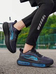 L.S.W.P Men's Running Shoes, Featuring Breathable Mesh Design For Maximum Comfort. Outdoor Shock-Absorbing Running Shoes With High-Rebound Cushioning Technology For Smooth And Comfortable Running, Enhanced Support, Fashionable White Design Suitable For Sports Performance And Everyday Wear