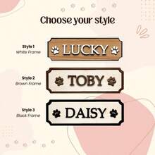 1PC Custom Wooden Pet Name Sign – Engrave Dog/Cat Name, Crate/ Kennel Plaque, Rustic Home Decor, Gift For Pet Lovers, Christmas, Pet Birthday, House-Warming Present, Aesthetic Pet Gear - Multicolor - View 4
