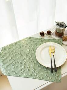 1 pieza/6 piezas Estilo coreano Ins Servilleta pequeña de encaje con forma de corazón, Mantel individual, Posavasos, Tapete multiusos para cubrir el polvo