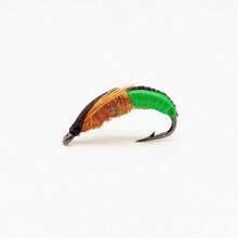 3-Pack Caddisfly Nymph Fly Fishing Lures, Realistic Salmon Imitation With Soft Feathers, Hand-Tied Hooks For River Stream Fishing, Beginner Fly Tying Kit With Instruction Guide - 12# - View 8