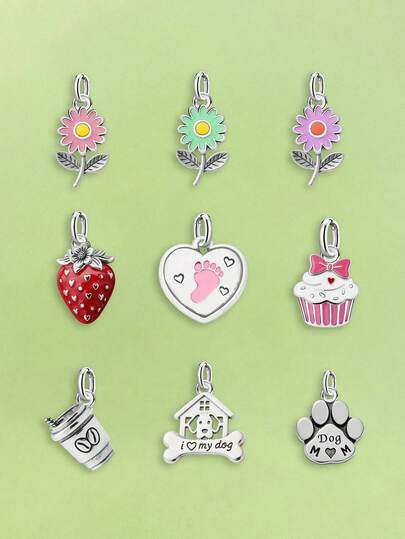 1 pieza Colgante de plata de ley 925 con esmalte con diseño de huella simple y único, joya delicada como regalo para mujeres u hombres