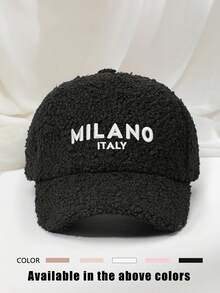 1 件刺绣“MILANO”泰迪羊毛棒球帽，透气可调节高尔夫太阳帽，时尚弧形帽檐太阳帽，男女皆宜，适合所有季节 - 棒球帽 - 查看 24